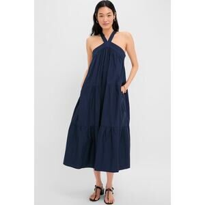EN SAISON Navy Irene Maxi Dress Size L NWT Retail $125 Tuckernuck